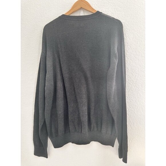 A & C Design Studio Men's Grey Pullover XL Cotton Argyle Preppy Grandpa Sweater - Picture 3 of 8